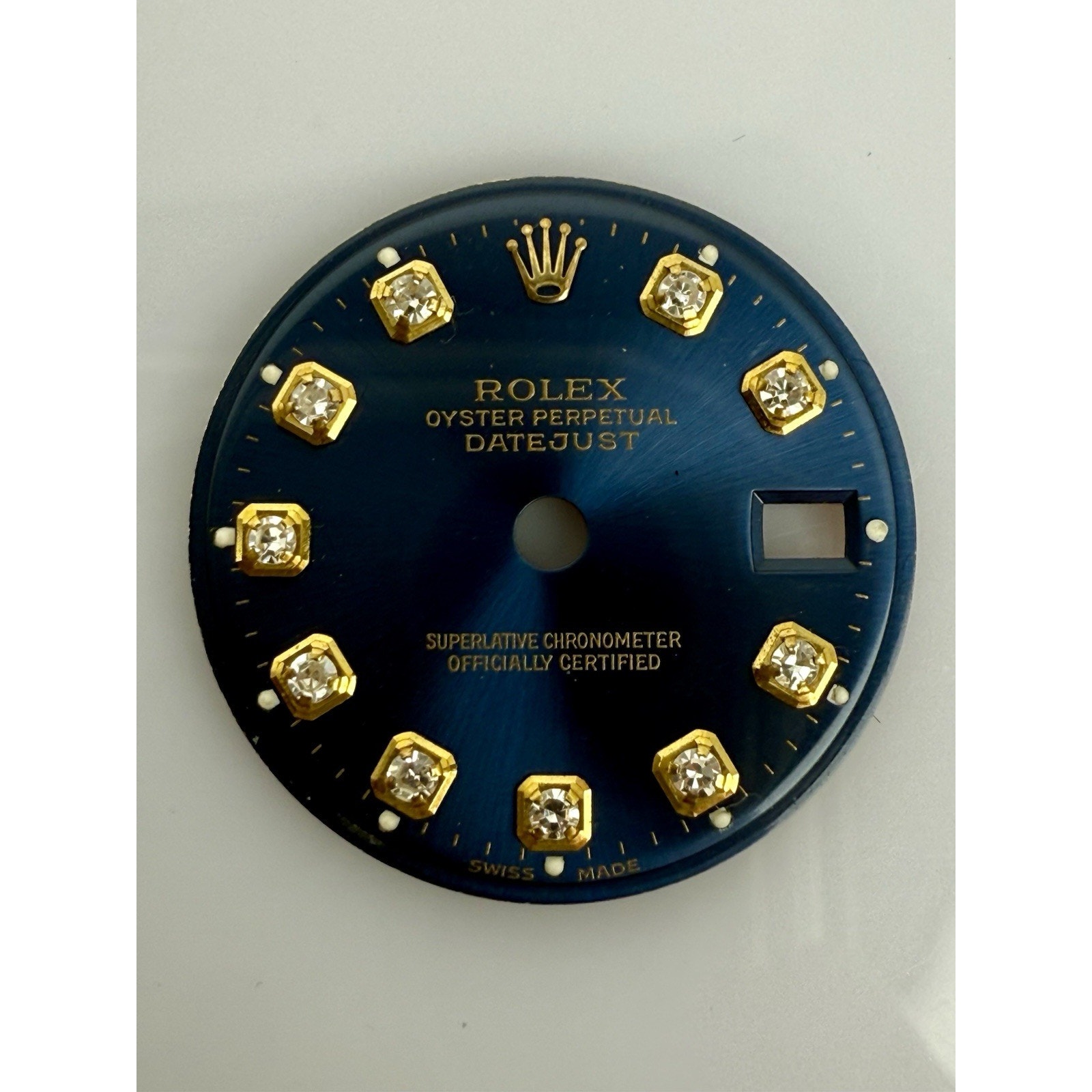 Rolex Mens Datejust Custom Blue Mop Diamond Dial For Models 16013 16233 116233